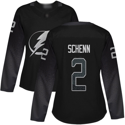 Adidas Tampa Bay Lightning #2 Luke Schenn Black Alternate Authentic Women Stitched NHL Jersey